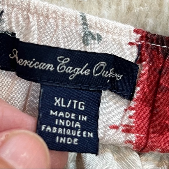 AMERICAN EAGLE OUTFITTERS short skirt floral XL extra large lined elastic waist - Picture 5 of 6